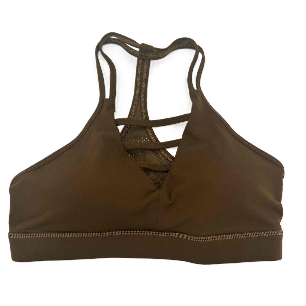 Zyia Active Shia Green Racerback Detailing Sports Bra Size Medium